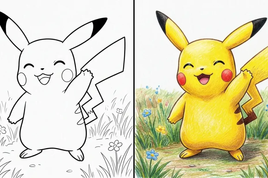 Pikachu Da Colorare Disegno da colorare