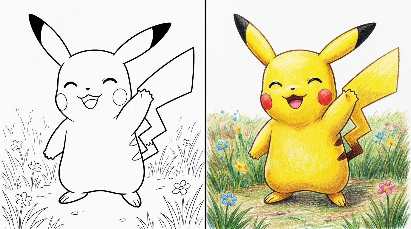 Immagine in evidenza di Pikachu Da Colorare