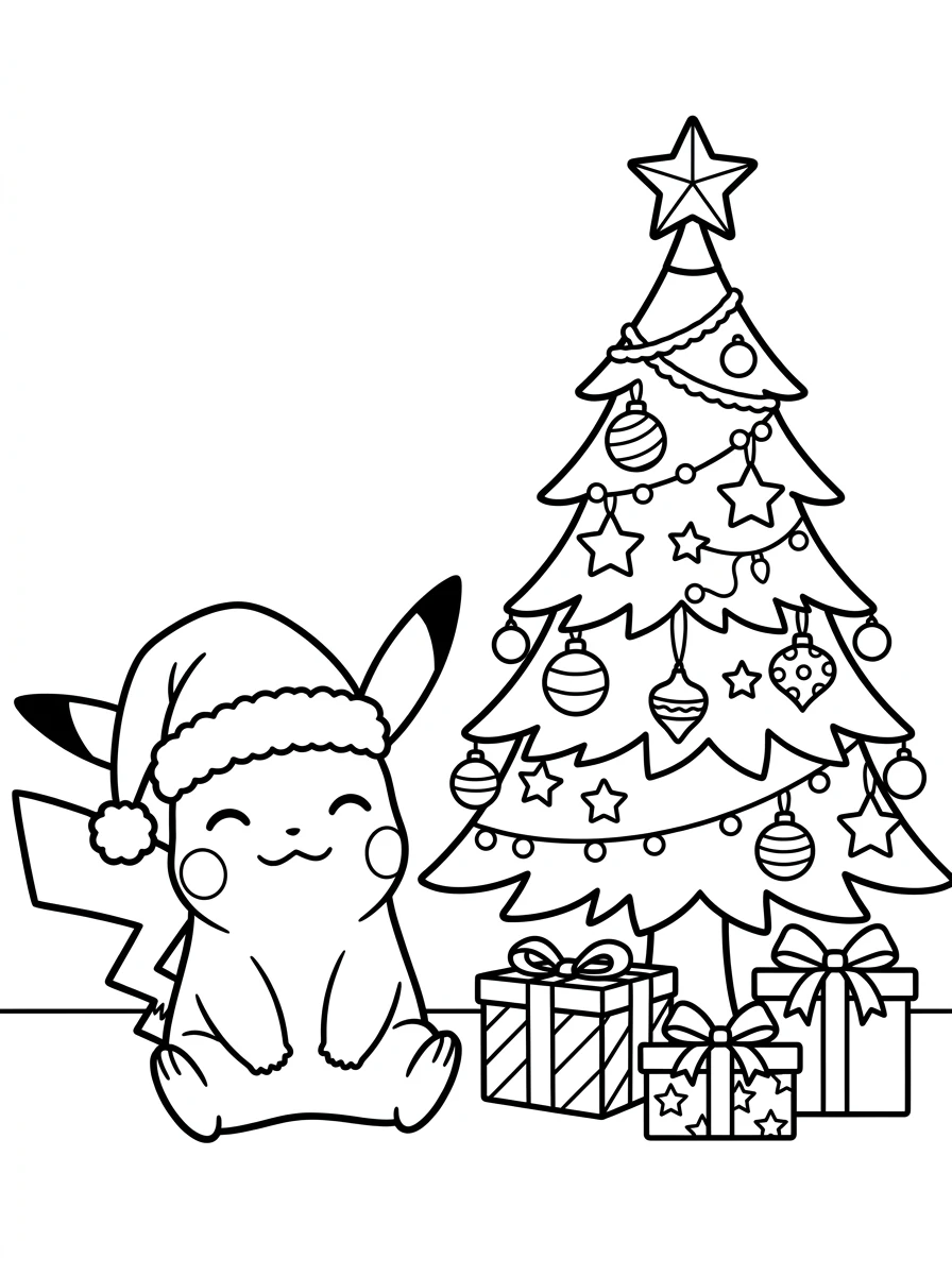 Pikachu con cappello di Natale