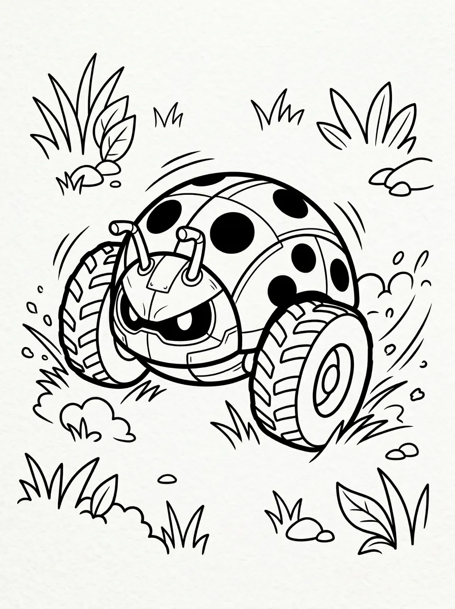Moto Bug sull'erba