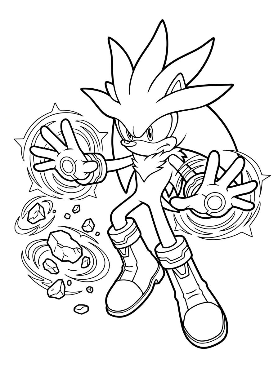 Silver the Hedgehog solleva rocce