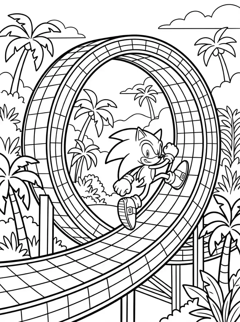 Sonic corre nel loop