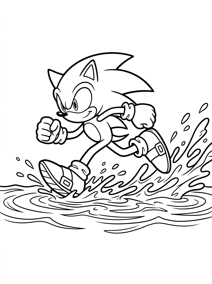 Sonic corre sull'acqua